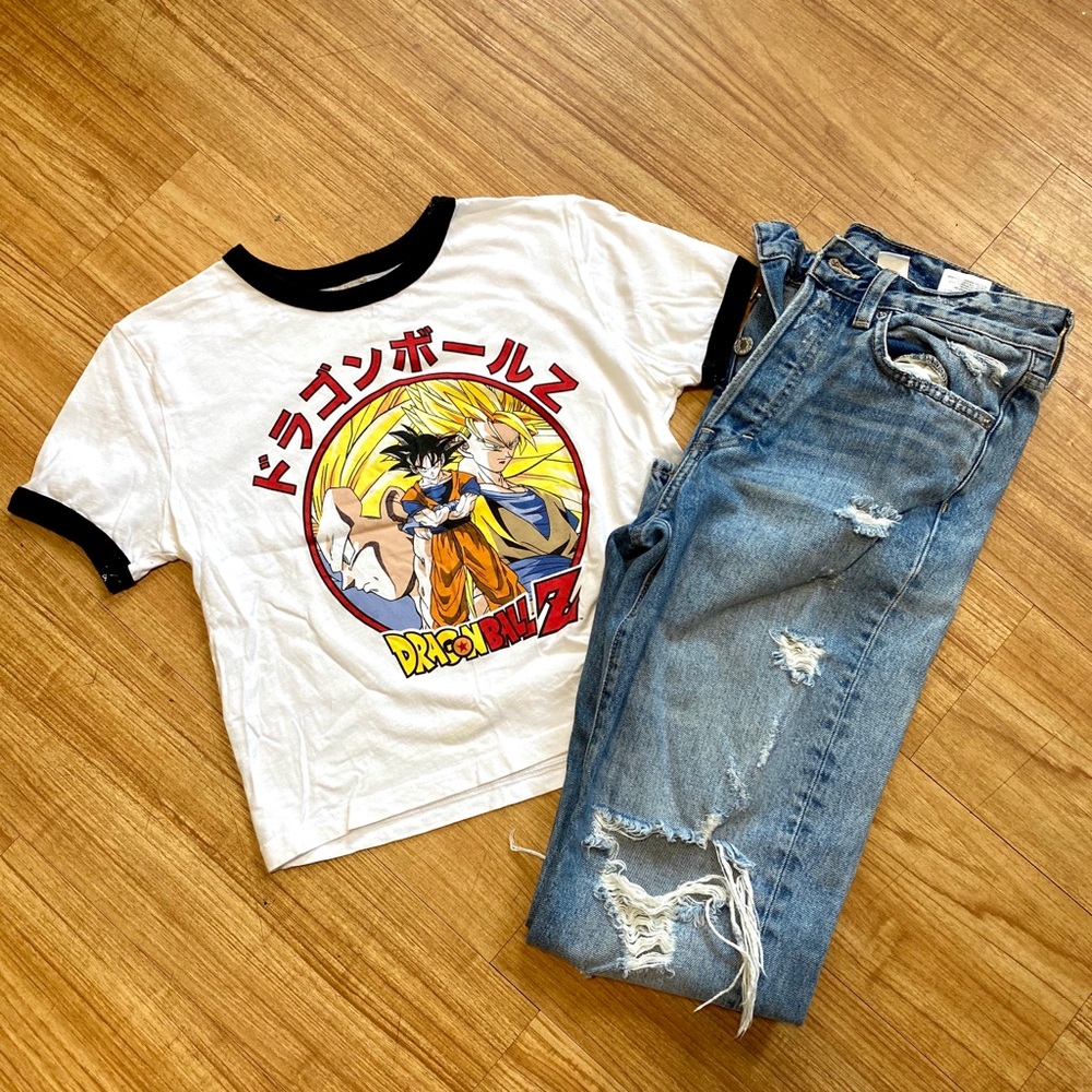 😸Dragon ball Z crop top